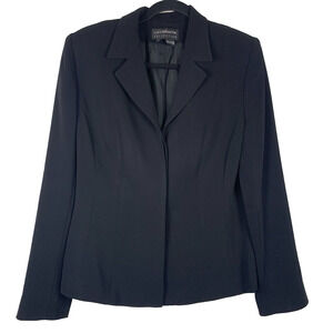 Liz Claiborne Collection Blazer Women's Size 10 Black Lined Jacket Corpgore READ